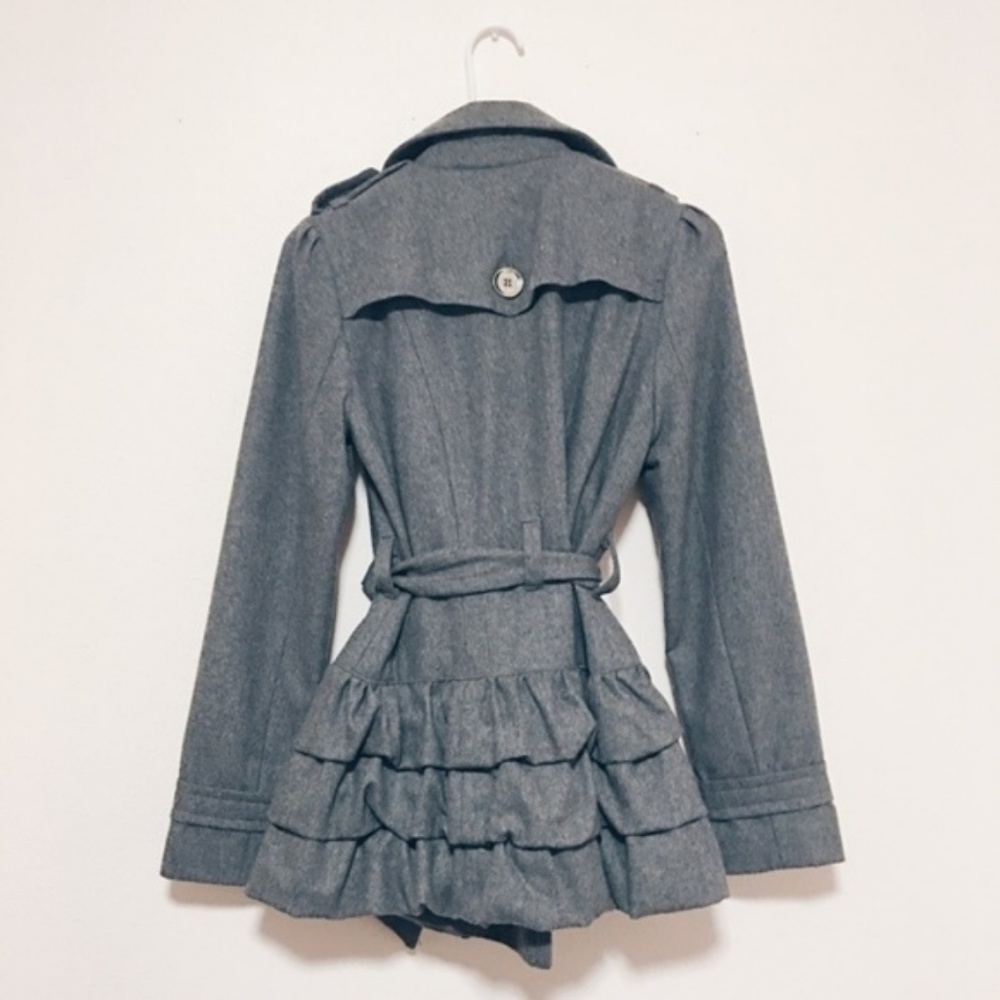 Express Ruffle Peacoat - Picture 3 of 3
